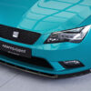 Lame de parechoc avant pour Seat Leon 3 Typ 5F toutes carrosseries (préfacelift) (2012-12/2016) - Fabriqué en ABS (6 finitions au choix)