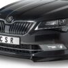 Lame de parechoc avant pour Skoda Superb III (Typ 3V) préfacelift / sauf Scout (2015-2019) - Fabriqué en ABS (6 finitions au choix)