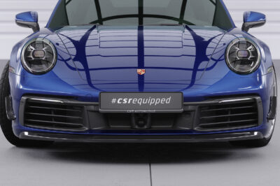 Lame de parechoc avant pour Porsche 911 / 992 Carrera / Carrera 4 / Carrera S / Carrera 4S / Targa 4 / Targa 4S / Targa 4 GTS (depuis 2019) - Fabriqué en ABS (6 finitions au choix)