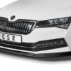Lame de parechoc avant pour Skoda Superb III (Typ 3V) facelift (depuis 2019) - Fabriqué en ABS (6 finitions au choix)