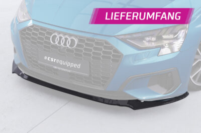 Lame de parechoc avant pour Audi A3 8Y berline (finition de base et Advanced) (depuis 2020) - Fabriqué en ABS (6 finitions au choix)