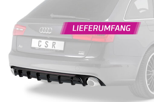 Diffuseur / Ajout de parechoc arrière pour Audi A6 C7 4G berline et Avant (04/2011-09/2014)