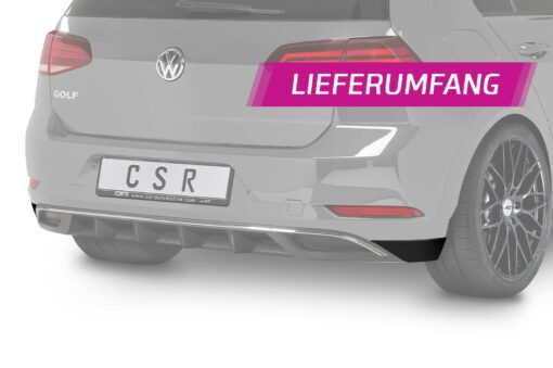 Diffuseur / Ajout de parechoc arrière pour VW Golf 7 (Typ AU) toutes versions (Facelift) (03/2017-2021)