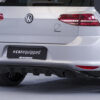 Diffuseur / Ajout de parechoc arrière pour VW Golf 7 (Typ AU) finition de base (préfacelift) (08/2012-02/2017) - Fabriqué en ABS (6 finitions au choix)