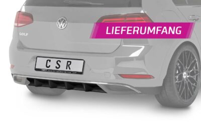 Diffuseur / Ajout de parechoc arrière pour VW Golf 7 (Typ AU) finition de base (Facelift) (depuis 03/2017)