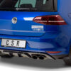 Diffuseur / Ajout de parechoc arrière pour VW Golf 7 (Typ AU) R / R-Line / préfacelift (11/2013-02/2017) - Fabriqué en ABS (6 finitions au choix)