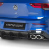 Diffuseur / Ajout de parechoc arrière pour VW Golf 8 (Typ CD) R (depuis 2020) - Fabriqué en ABS 10mm (à peindre ou polir)
