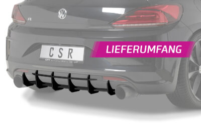 Diffuseur / Ajout de parechoc arrière pour VW Scirocco 3 R (Facelift) (2014-2017)