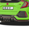 Diffuseur / Ajout de parechoc arrière pour Honda Civic FK8 Type R (depuis 2017) - Fabriqué en ABS 10mm (à peindre ou polir)