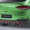 Diffuseur / Ajout de parechoc arrière pour Hyundai i30N Fastback (depuis 2018) - Fabriqué en ABS 10mm (à peindre ou polir)