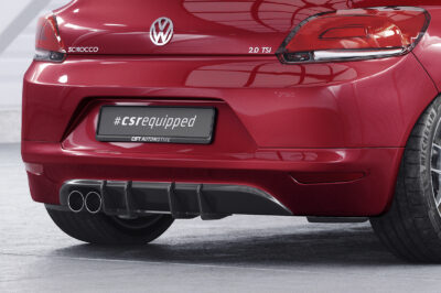 Diffuseur / Ajout de parechoc arrière pour VW Scirocco 3 (finition de base) (2008-2014)