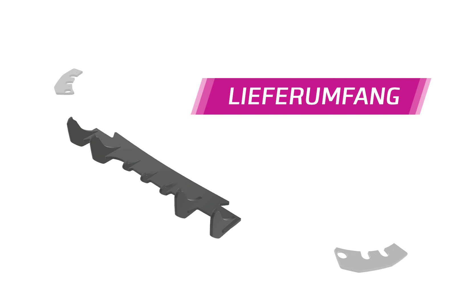 Diffuseur / Ajout de parechoc arrière pour Opel Corsa F finition de base (depuis 07/2019) - Fabriqué en ABS 10mm (à peindre ou polir)