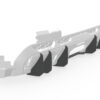 Diffuseur / Ajout de parechoc arrière pour Mini F56 / F57 One / Cooper / Cooper S / JCW (2.facelift) - avec John Cooper Works Trim (depuis 2021) - Fabriqué en ABS 10mm (à peindre ou polir)