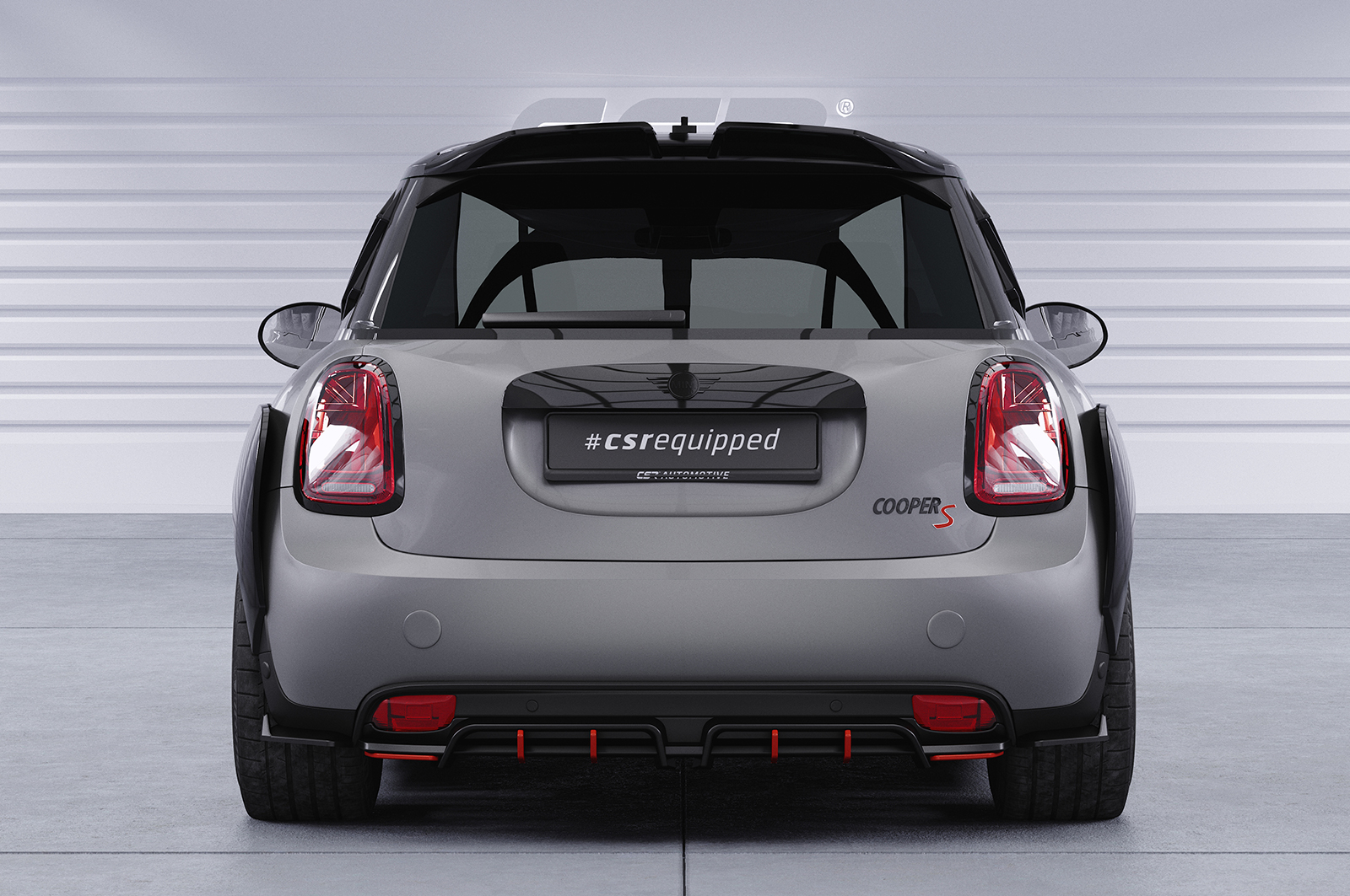 Diffuseur / Ajout de parechoc arrière pour Mini F56 Cooper SE (depuis 2021) - Fabriqué en ABS (6 finitions au choix)