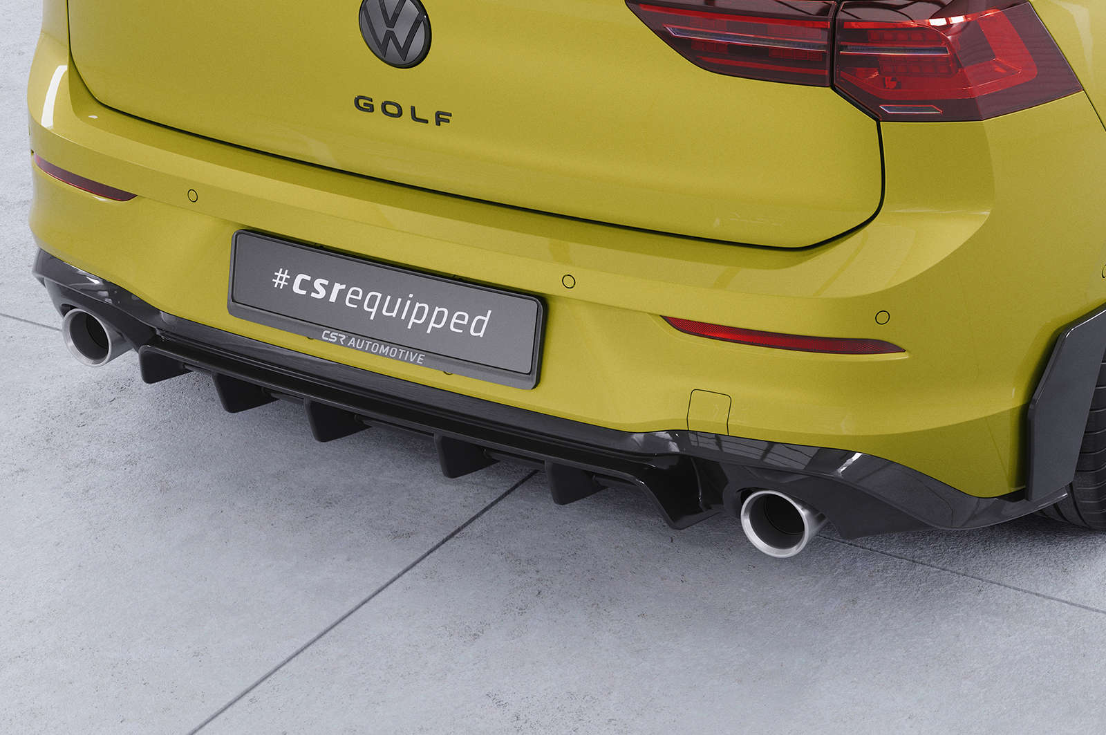 Diffuseur / Ajout de parechoc arrière pour VW Golf 8 (Typ CD) GTI (depuis 2020) - Fabriqué en ABS (6 finitions au choix)