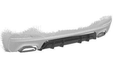 Diffuseur / Ajout de parechoc arrière pour BMW Série 5 G30 / G31 berline / break Pack M (facelift) (depuis 2020) - Fabriqué en ABS (6 finitions au choix)