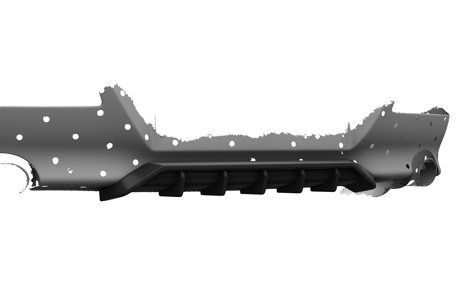 Diffuseur / Ajout de parechoc arrière pour BMW Série 6 E63 / E64 coupé et cabriolet (facelift) (2007-2010) - Fabriqué en ABS (6 finitions au choix)