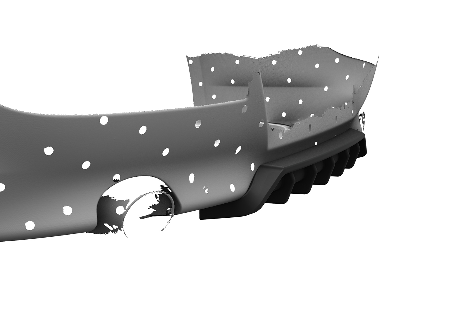 Diffuseur / Ajout de parechoc arrière pour BMW Série 6 E63 / E64 coupé et cabriolet (facelift) (2007-2010) - Fabriqué en ABS (6 finitions au choix)