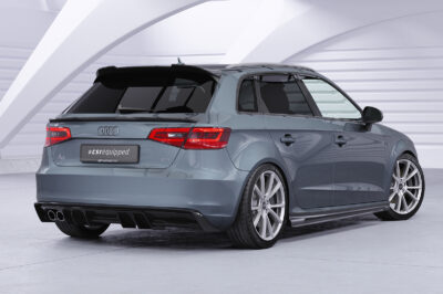 Diffuseur / Ajout de parechoc arrière pour Audi A3 8V sauf cabriolet et berline (2012-2016) - Fabriqué en ABS (6 finitions au choix)