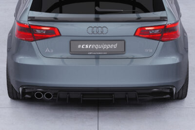 Diffuseur / Ajout de parechoc arrière pour Audi A3 8V sauf cabriolet et berline (2012-2016) - Fabriqué en ABS (6 finitions au choix)