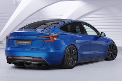 Diffuseur / Ajout de parechoc arrière pour Tesla Model 3 toutes carrosseries (facelift) (depuis 09/2023) - Fabriqué en ABS (6 finitions au choix)