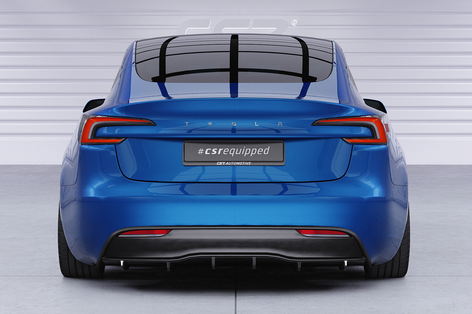 Diffuseur / Ajout de parechoc arrière pour Tesla Model 3 toutes carrosseries (facelift) (depuis 09/2023) - Fabriqué en ABS (6 finitions au choix)