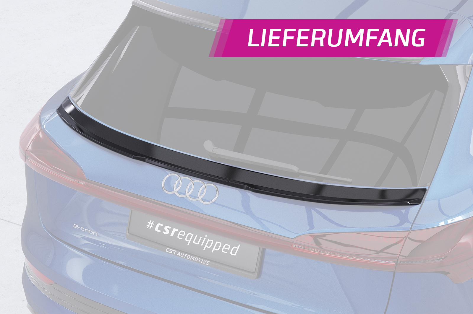 Becquet / Extension CAP pour Audi e-tron / Q8 e-tron GE toutes carrosseries (depuis 2018) - Fabriqué en ABS (6 finitions au choix)