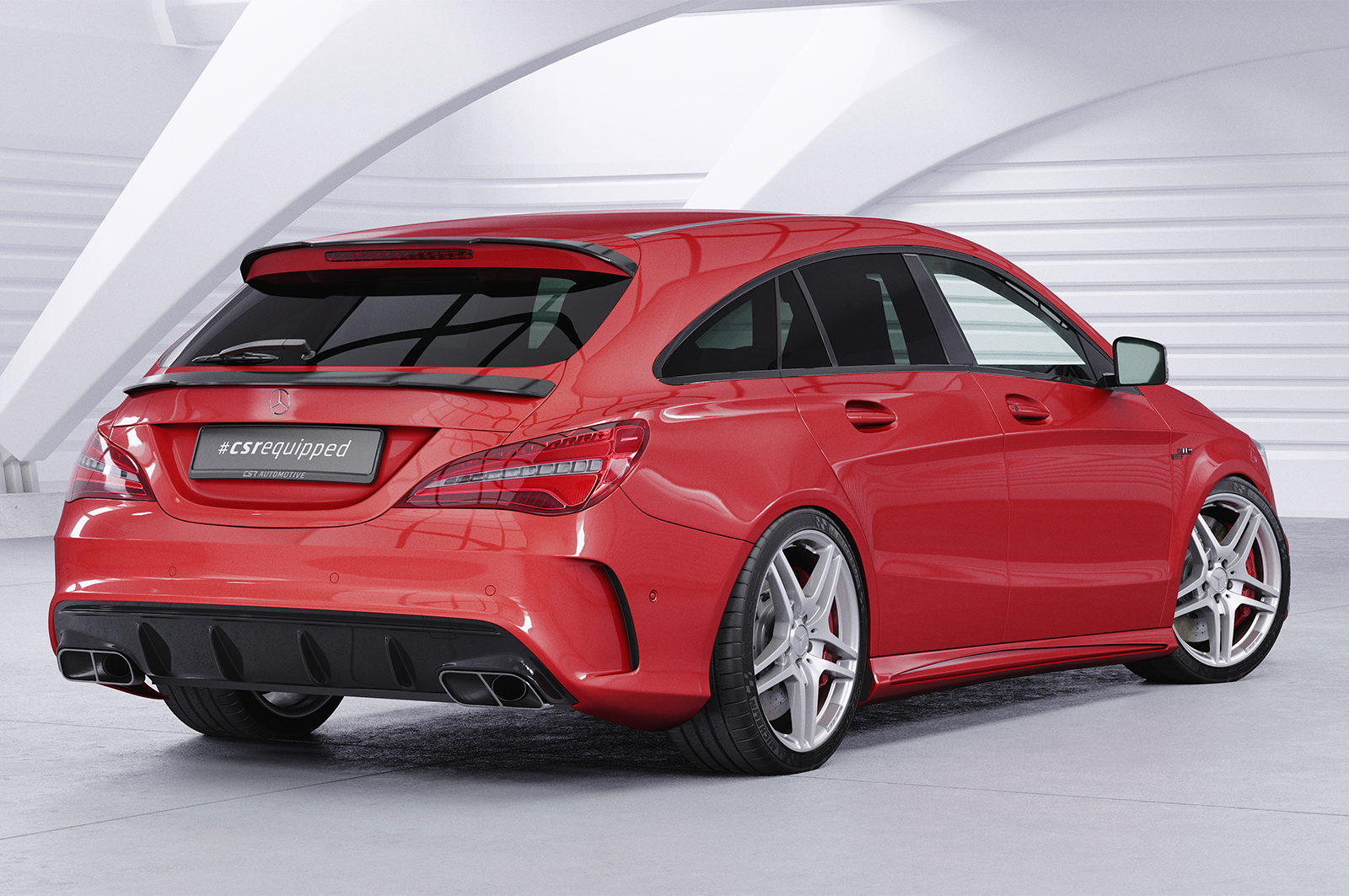 Becquet / Extension CAP pour Mercedes-Benz CLA X117 Shooting Brake (auch AMG et AMG-Line) (2014-2018) - Fabriqué en ABS (6 finitions au choix)