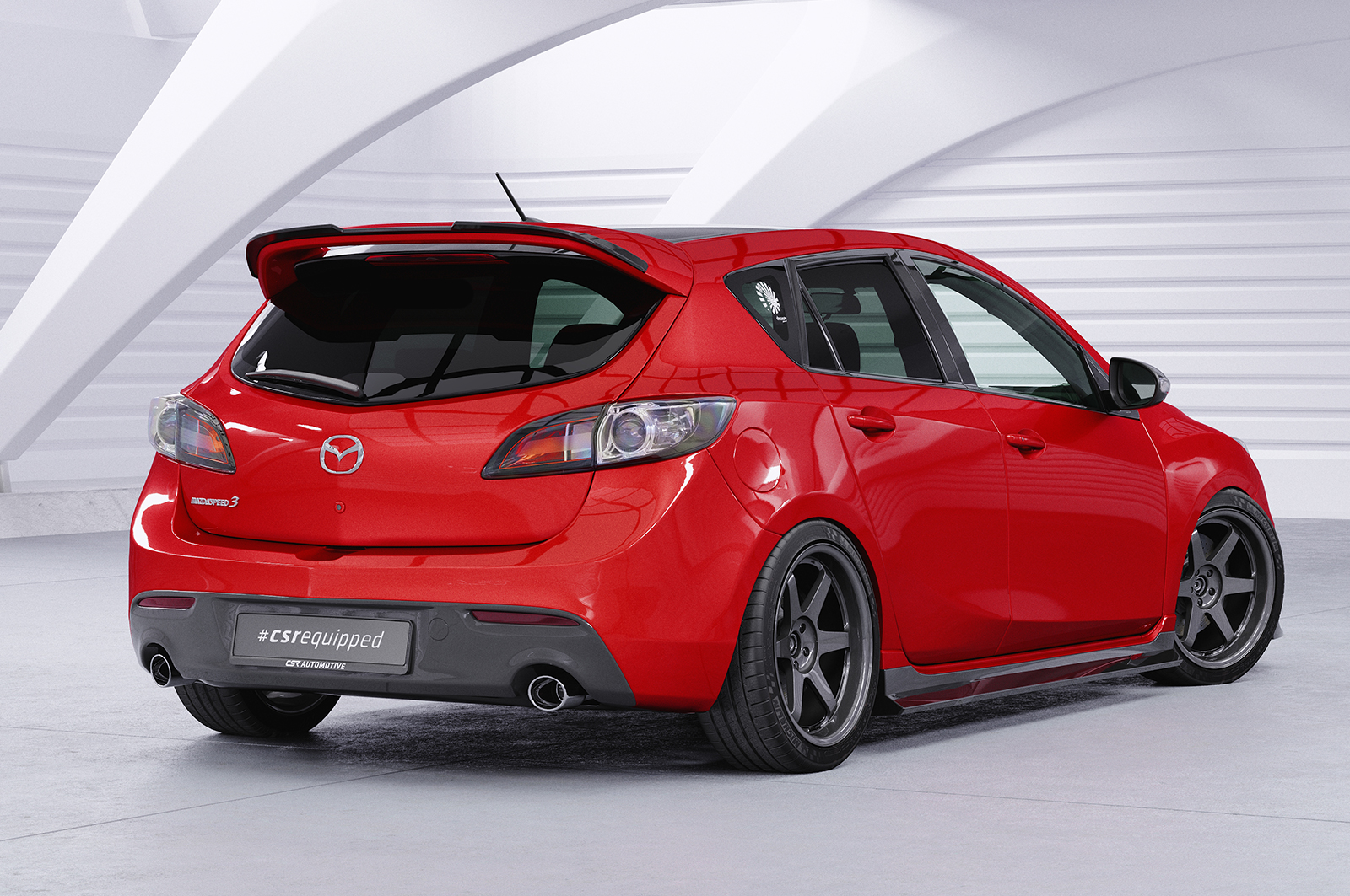 Becquet / Extension CAP pour Mazda 3 (Typ BL) MPS (06/2009-10/2013) - Fabriqué en ABS (6 finitions au choix)