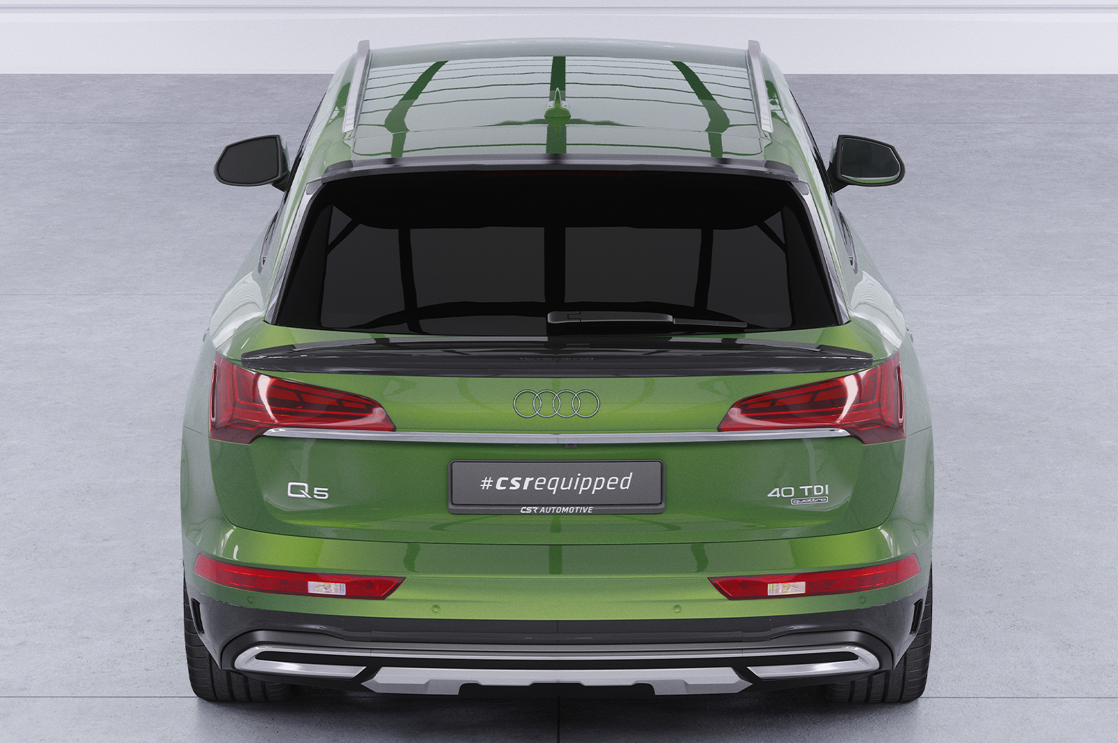 Becquet / Extension CAP pour Audi Q5 (FY) finition de base et advanced (depuis 2017) - Fabriqué en ABS (6 finitions au choix)