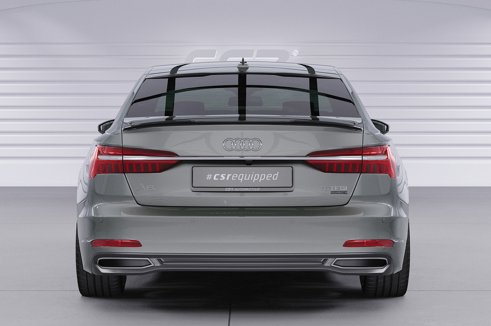 Cache de lunette arrière pour Audi A6 C8 (Typ 4K / F2) berline (depuis 2018) - Fabriqué en ABS (6 finitions au choix)