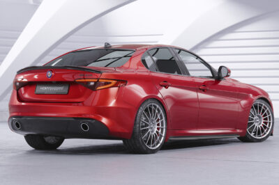 Cache de lunette arri&egrave;re pour Alfa Romeo Giulia (Typ 952) toutes carrosseries (depuis 2016) - Fabriqu&eacute; en ABS (6 finitions au choix)