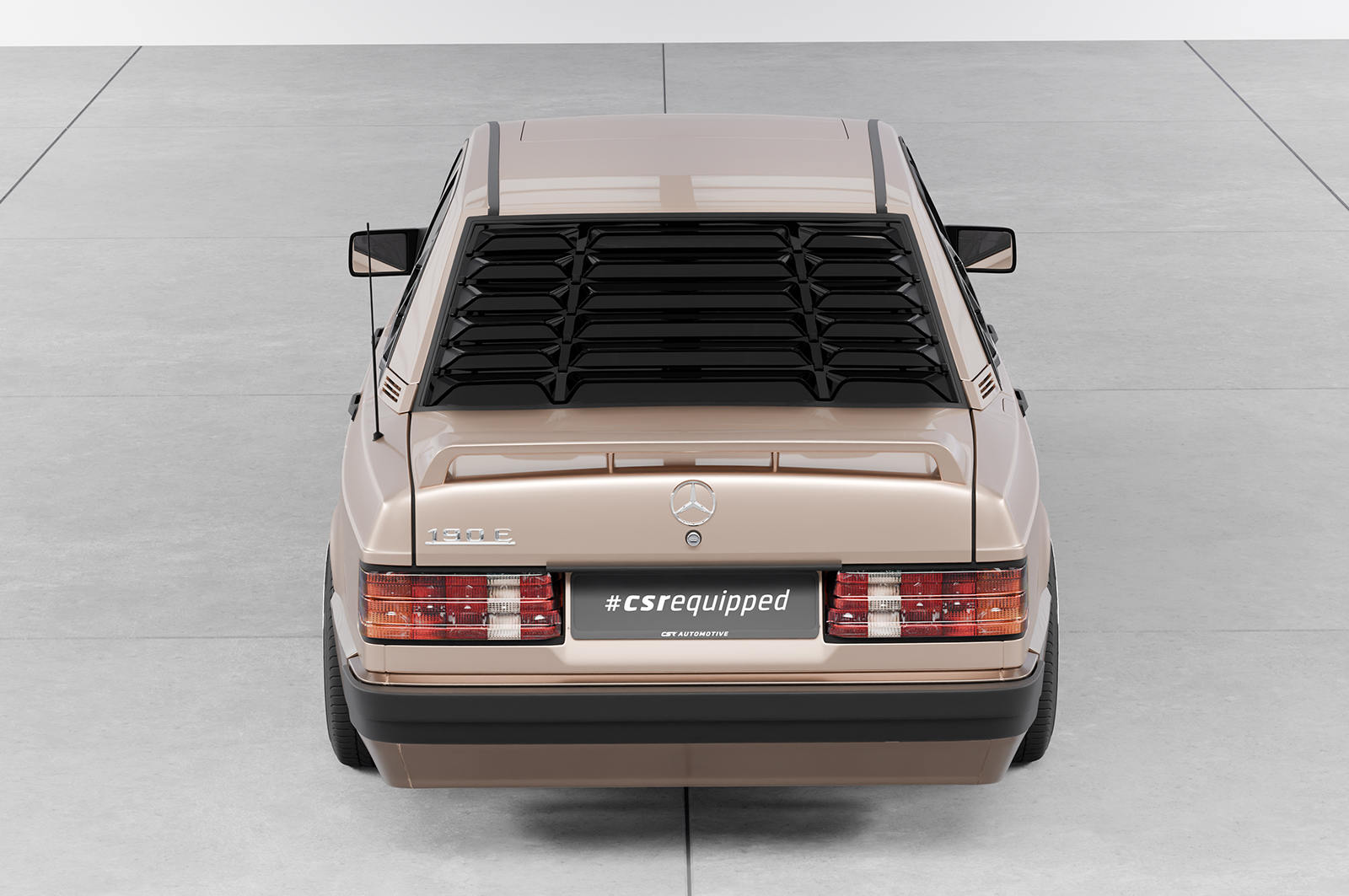 Cache de lunette arrière pour Mercedes-Benz W201 / 190er berline (1982-1993) - Fabriqué en ABS (6 finitions au choix)
