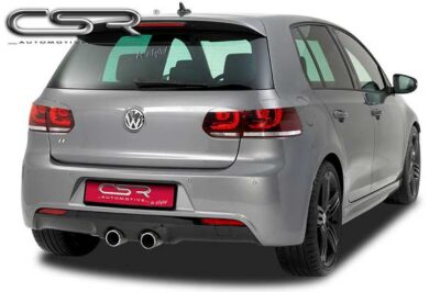 Paupières de phares arrières (la paire) pour VW Golf 6  (2008-2012) - Fabriqué en ABS glossy (Noir brillant)