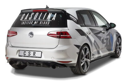 Paupières de phares arrières (la paire) pour VW Golf 7 sauf break (08/2012-2020) - Fabriqué en ABS glossy (Noir brillant)