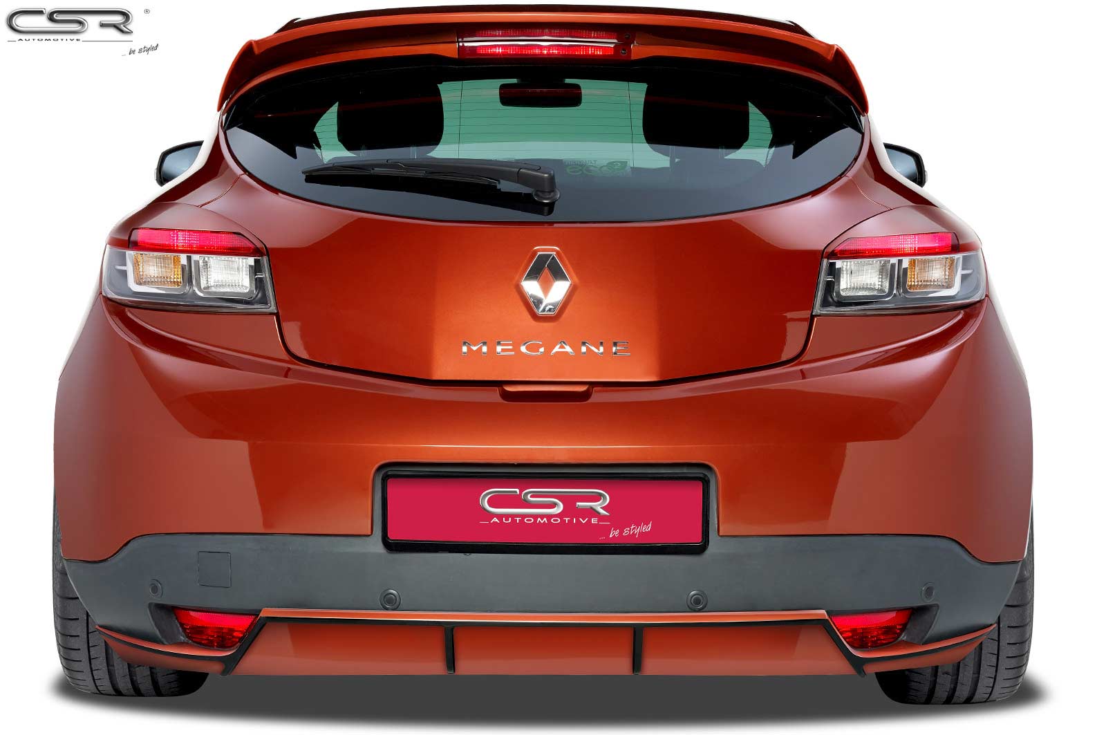 Paupières de phares arrières (la paire) pour Renault Megane coupé (depuis 2009) - Fabriqué en ABS (à peindre)