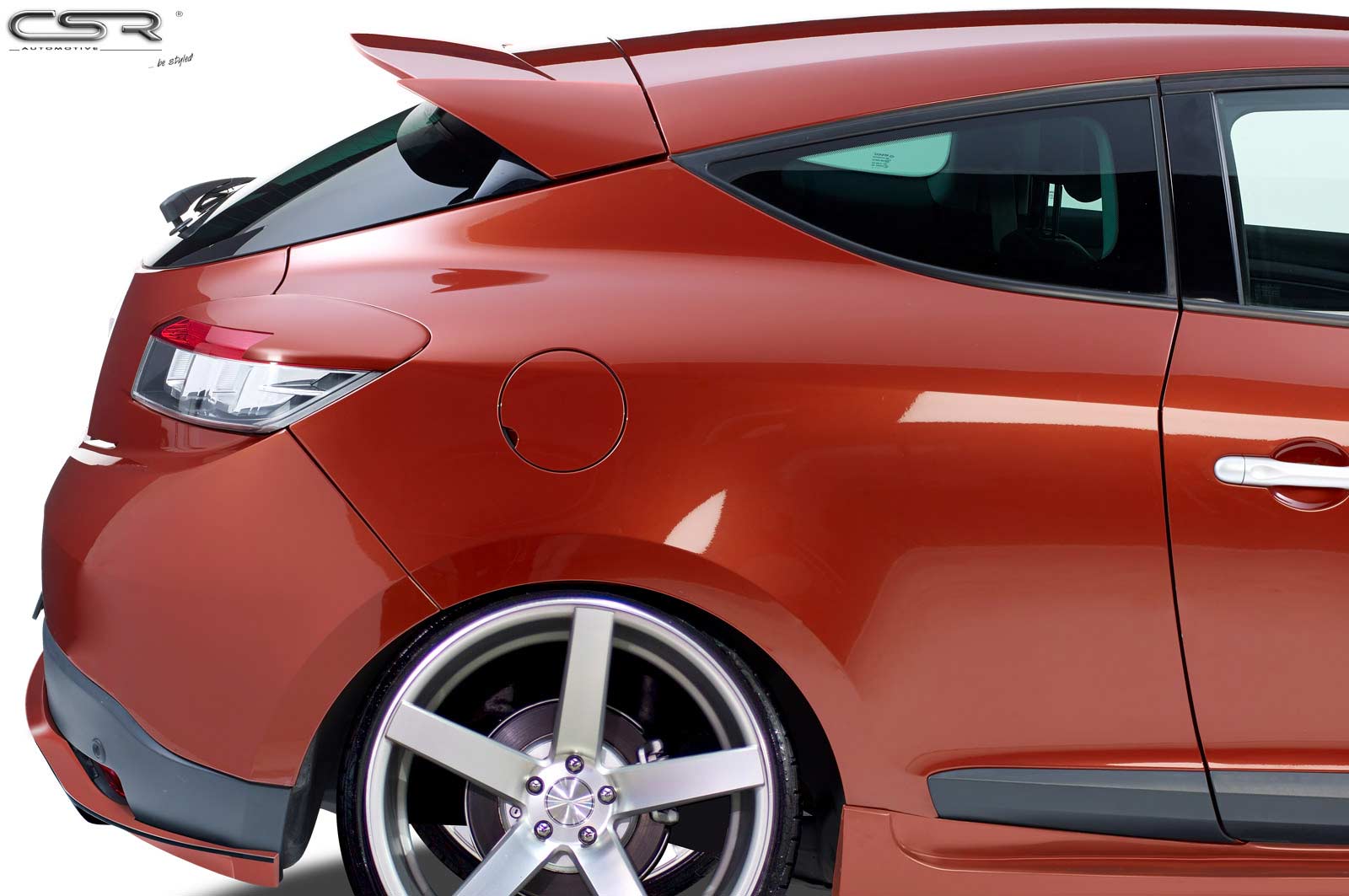 Paupières de phares arrières (la paire) pour Renault Megane coupé (depuis 2009) - Fabriqué en ABS (à peindre)