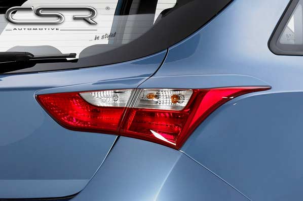 Paupières de phares arrières (la paire) pour Hyundai I30 sauf CW break (10/2011-01/2017) - Fabriqué en ABS (à peindre)