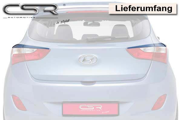 Paupières de phares arrières (la paire) pour Hyundai I30 sauf CW break (10/2011-01/2017) - Fabriqué en ABS (à peindre)