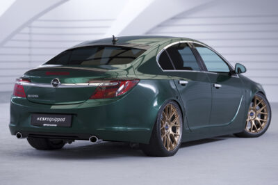 Paupières de phares arrières (la paire) pour Opel Insignia A 4 portes (6/2013-2017) - Fabriqué en ABS glossy (Noir brillant)