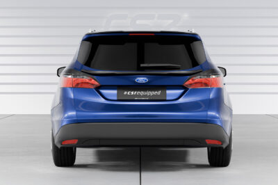 Paupières de phares arrières (la paire) pour Ford Focus MK3 Facelift break (2014-2018) - Fabriqué en ABS glossy (Noir brillant)