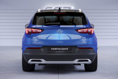 Paupières de phares arrières (la paire) pour Opel Grandland X  (depuis 10/2017) - Fabriqué en ABS glossy (Noir brillant)