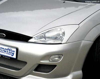 Paupières de phares avants (la paire) pour Ford Focus DAW / DBW / DFW / DNW (1998-2001) - Fabriqué en ABS (à peindre)
