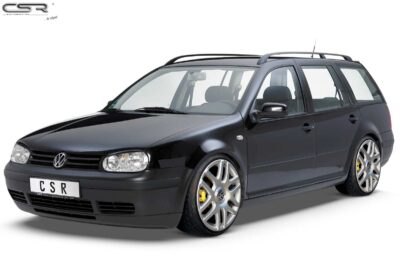 Paupières de phares avants (la paire) pour VW Golf 4 hatchback / cabriolet / break (break) (1997-2006) - Fabriqué en ABS (à peindre)