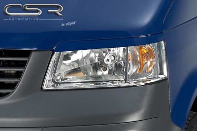 Paupières de phares avants (la paire) pour VW T5 Bus toutes carrosseries (2003-2010) - Fabriqué en ABS (à peindre)
