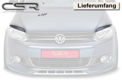 Paupières de phares avants (la paire) pour VW Golf Plus / Crossgolf toutes carrosseries (depuis 2009) - Fabriqué en ABS (à peindre)