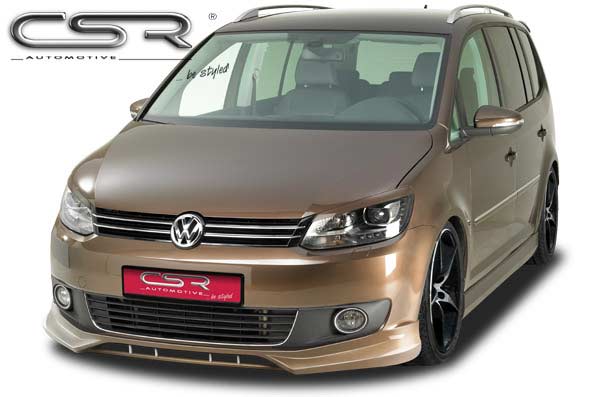Paupières de phares avants (la paire) pour VW Touran GP2 toutes carrosseries (2010-2015) - Fabriqué en ABS (à peindre)