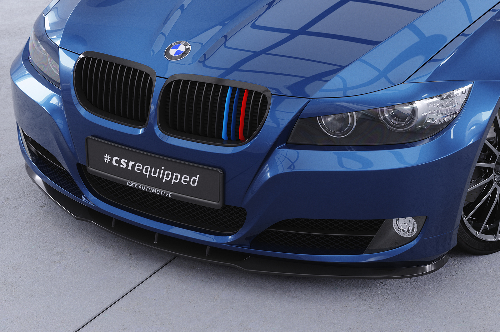 Paupières de phares avants (la paire) pour BMW Série 3 E90 / E91 berline / break (2005-2012) - Fabriqué en ABS (à peindre)