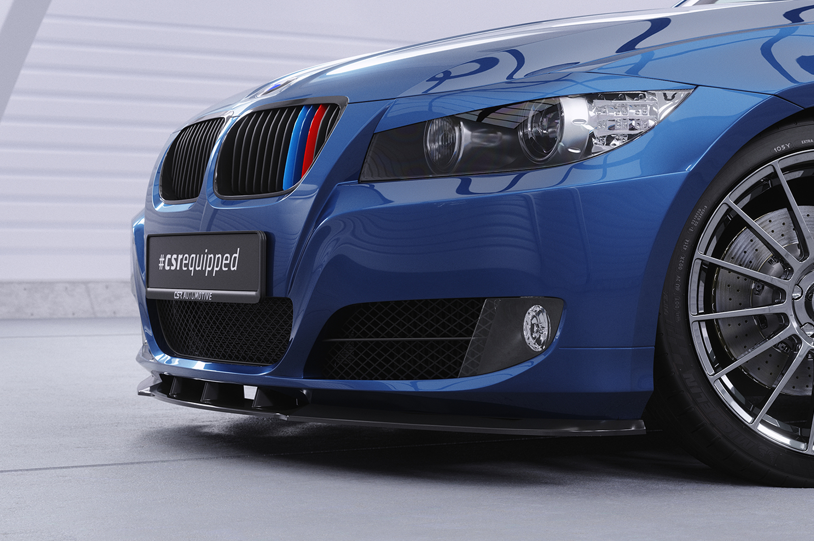 Paupières de phares avants (la paire) pour BMW Série 3 E90 / E91 berline / break (2005-2012) - Fabriqué en ABS (à peindre)