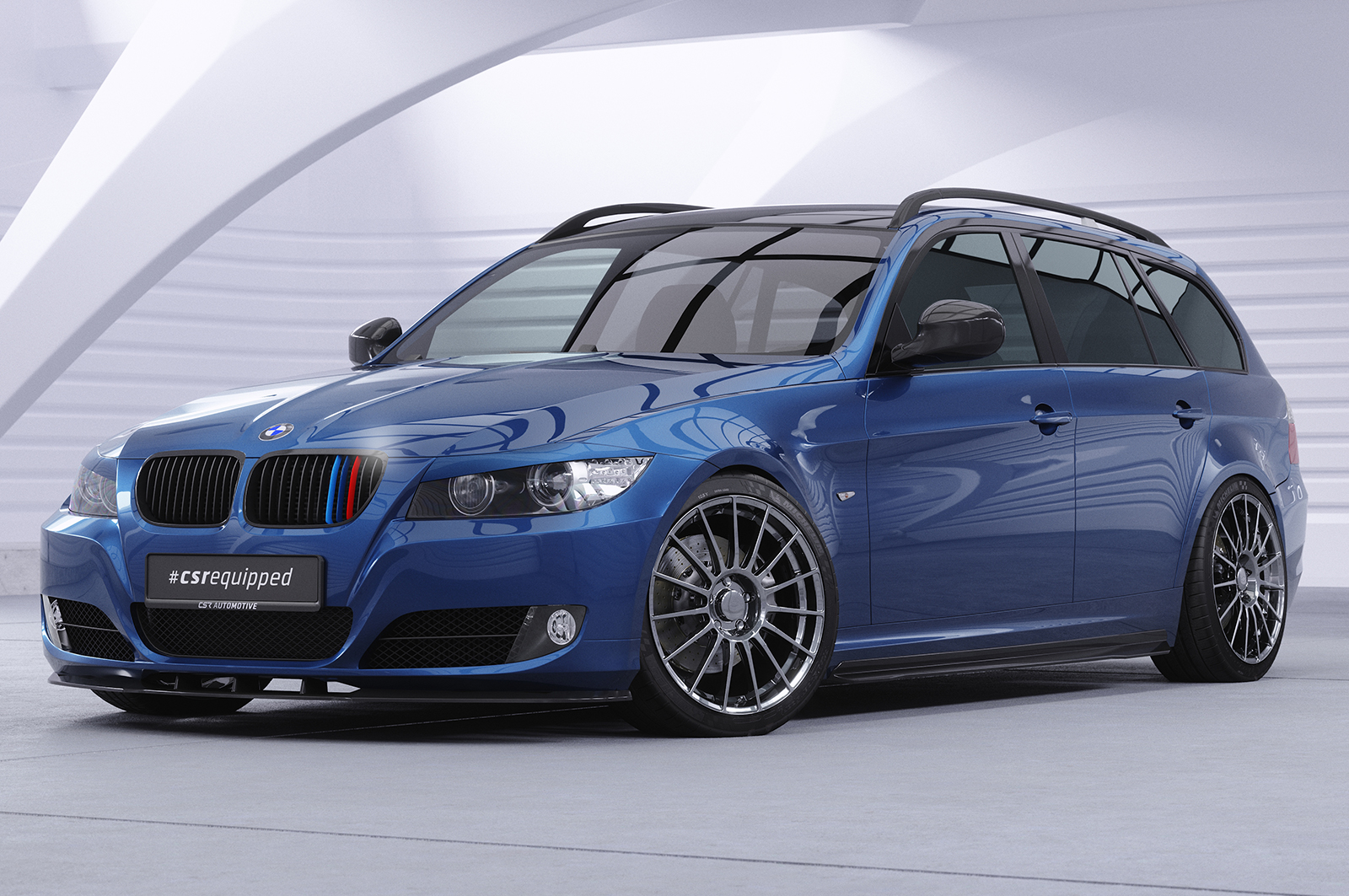 Paupières de phares avants (la paire) pour BMW Série 3 E90 / E91 berline / break (2005-2012) - Fabriqué en ABS (à peindre)